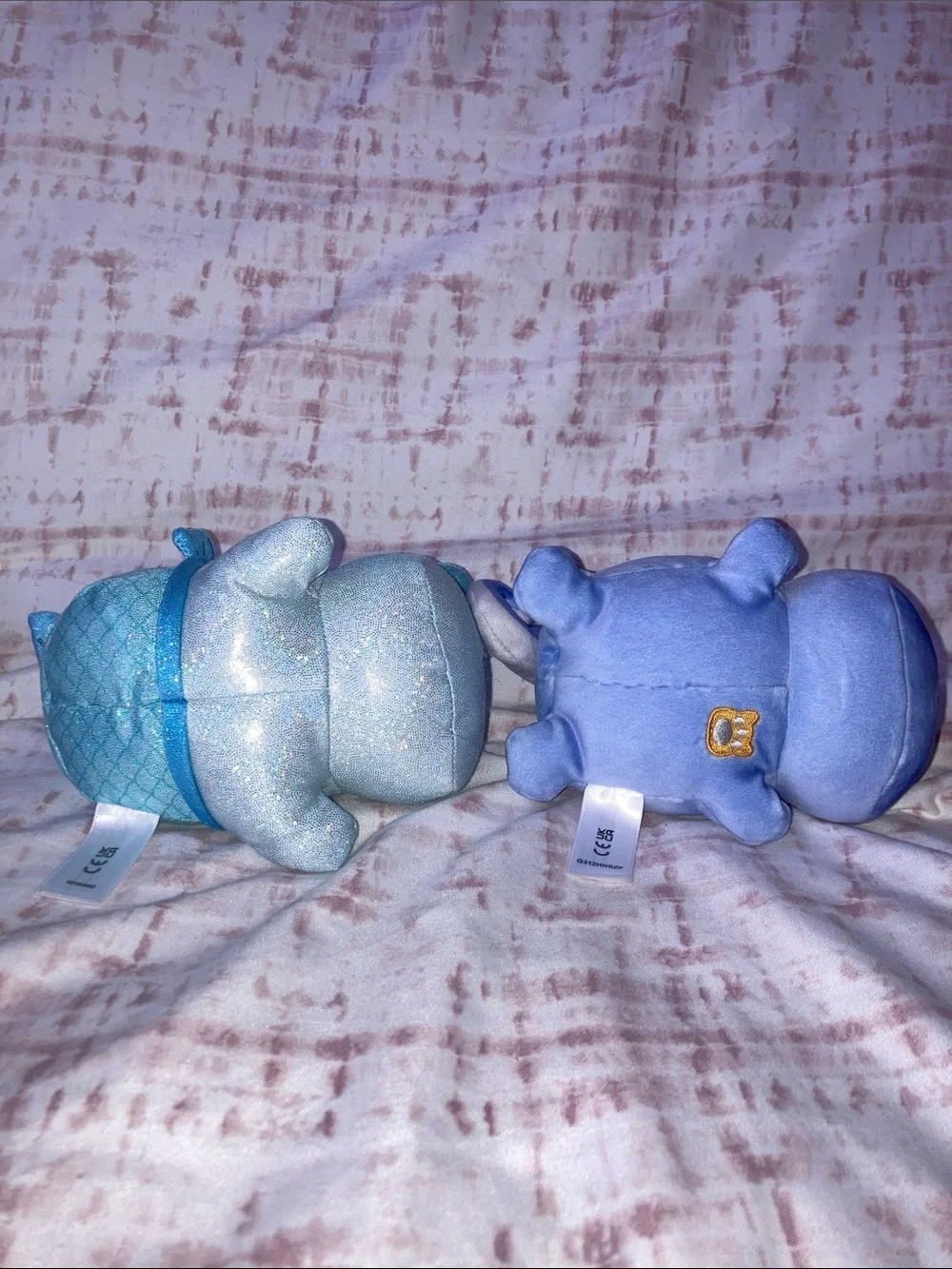 Aphmau MeeMeows Blue Unicorn & Blue mermaid Cat Plush Kitty 6”